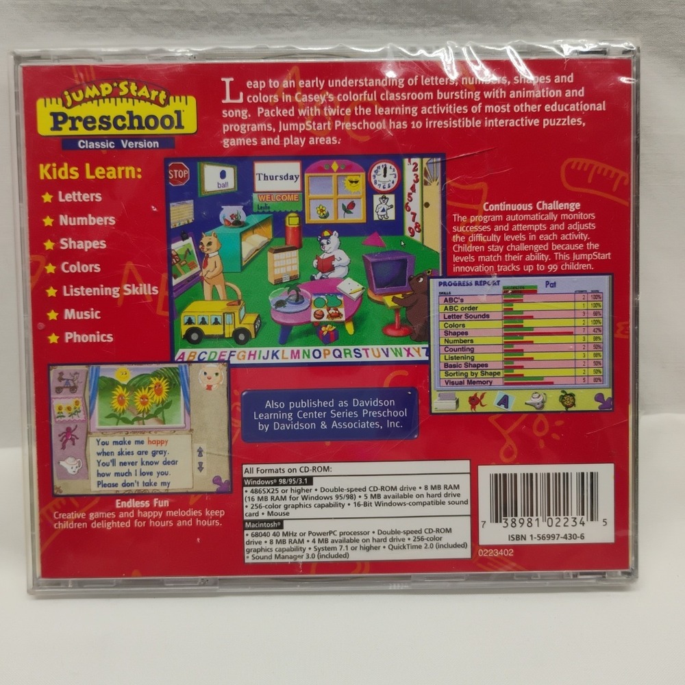 JUMP START PRESCHOOL CD-ROM AGES 2-4 WINDOWS 98/95/ 3.1 MACINTOSH - Picture 2 of 6